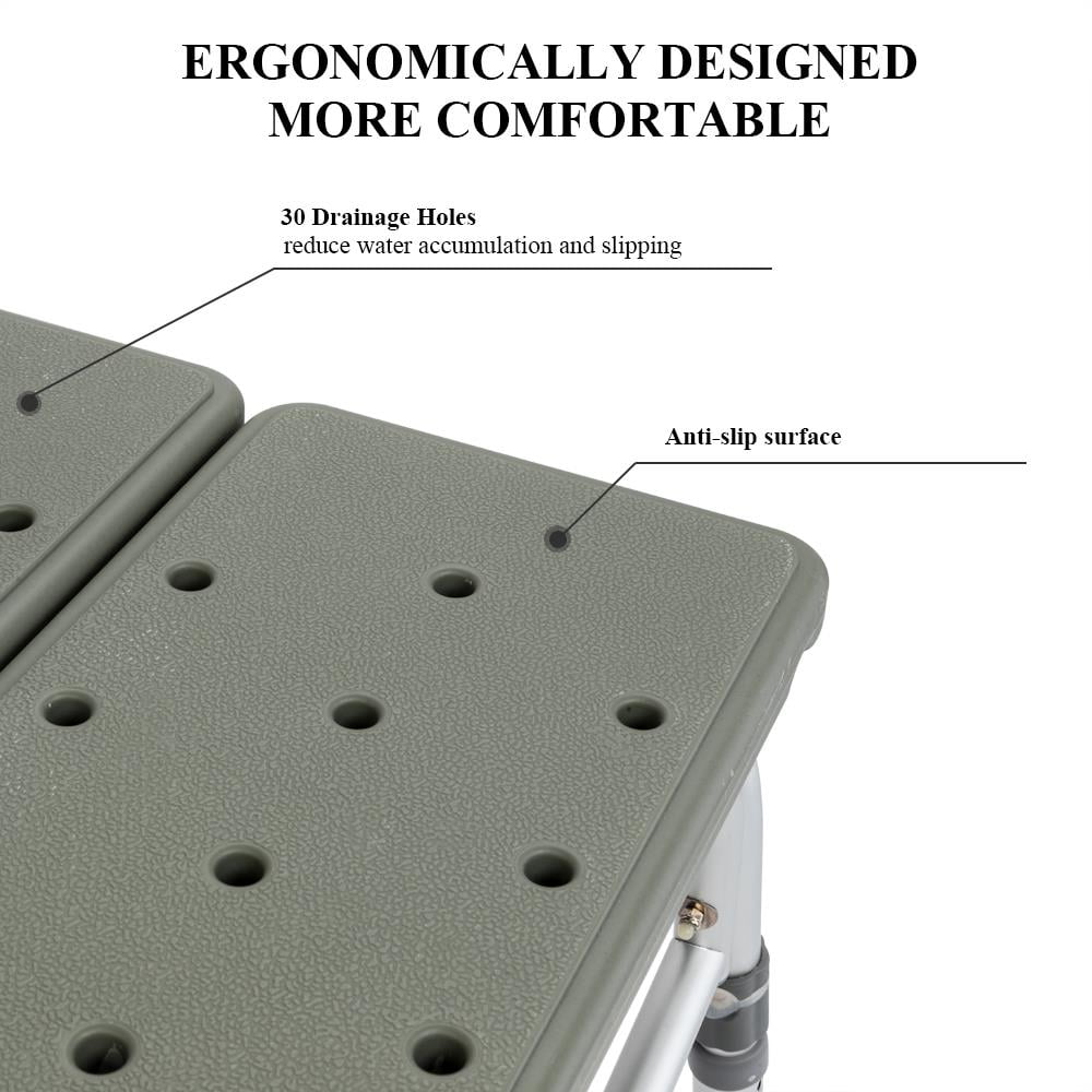 Buy Ktaxon Shower Chair Plastic Transfer Bench with Adjustable Backrest