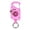 Hot Pink, variant on Hover Lockable Retractable Keychain, 4.6in Transparent PC Heavy Duty Steel Cord Reel with Carabiner, Adjustable Stop Retractor for Fishing Gear Keys Outdoor Use, Blue by XSAOP