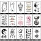 thumbnail image 3 of Temporary Tattoo Sticker - Floral Deer Design (T199), 3 of 4