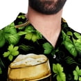 thumbnail image 5 of Saint Patrick's Day Men's Short Sleeve Hawaiian Beach Shirt Casual Printed Button Down Summer Unisex Casual Shirt, 5 of 6