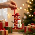 thumbnail image 6 of Qjidjing Snowman Alphabet Letter Ornaments for Christmas Tree, 3.15 inch, Red Xmas Hanging Decor, 2D Acrylic Pendants for Home Party , Letter L, 6 of 6