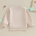 thumbnail image 3 of Bagilaanoe Toddler Baby Girl Boy Casual Sweatshirt Long Sleeve Letter Embroidered Pullover 18M 24M 3T 4T 5T 6T Kids Loose Tee Tops, 3 of 7