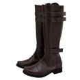 thumbnail image 5 of YLYL Womens Mens Knee High Boots Round Toe Low Heel Side Zipper Medieval Knight Cosplay Tall Boot, 5 of 8