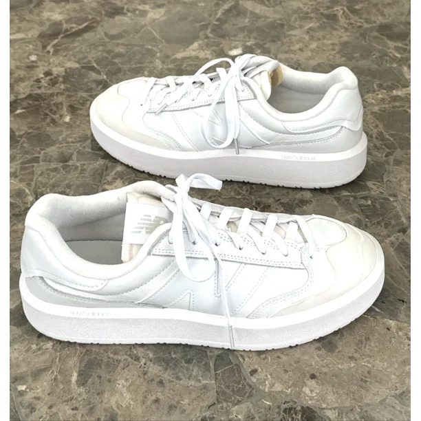 New Balance Leather Shoes CT302 Mens Size 11D CT302LA Triple White LaceUp