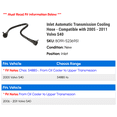 thumbnail image 2 of Inlet Automatic Transmission Cooling Hose - Compatible with 2005 - 2011 Volvo S40 2006 2007 2008 2009 2010, 2 of 2