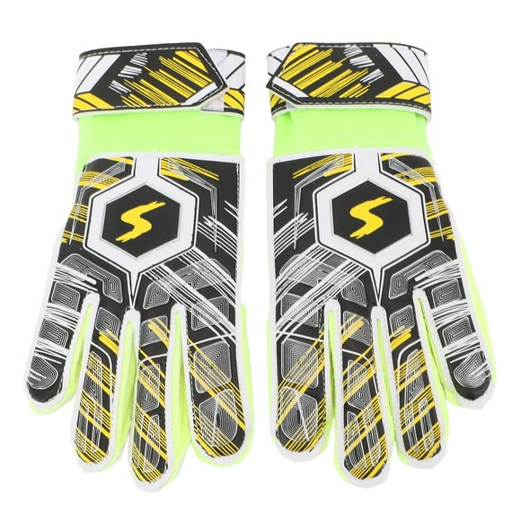 Latex Football Goalkeeper Gloves, Collision Resist Grip Finger Guard, Suitable for Kids Soccer Training, Matches