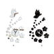 thumbnail image 5 of Reloj de pared Wosthever 3D con flor de mariposa negro decoración del hogar, 5 of 6
