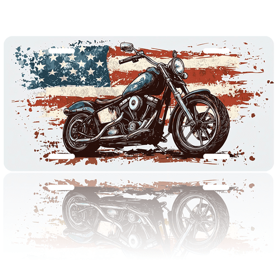 1 Pcs 2D Flat License Plate Covers & Frames, Motorcycle Against For Decorative Front, Waterproof For Decoration Aluminum License Plate Covers & Frames Cover For Men Women, 12" X 6"