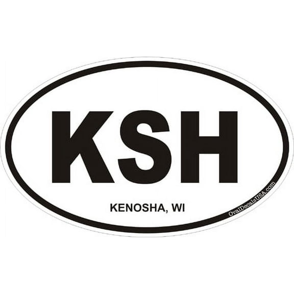 3.8 Inch Kenosha Wisconsin Oval Decal