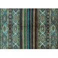 thumbnail image 1 of Ahgly Company Indoor Rectangle Abstract Light Blue Modern Area Rugs, 2' x 4', 1 of 4