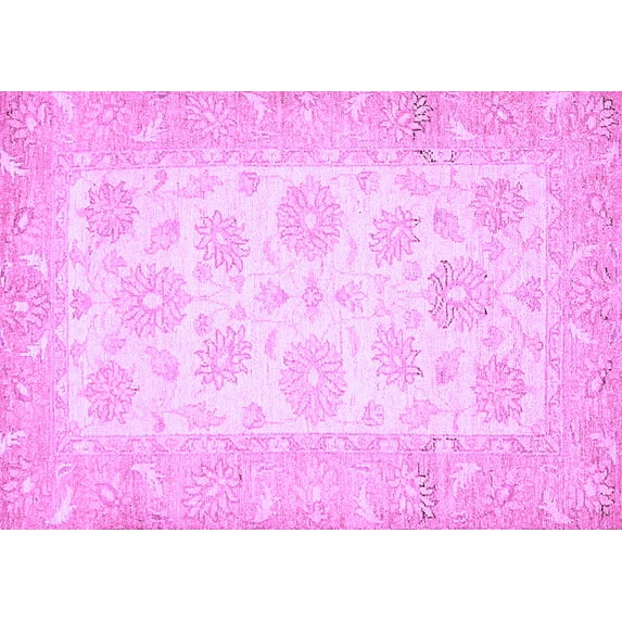 Ahgly Company Indoor Rectangle Oriental Purple Traditional Area Rugs, 8' x 10'