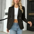 thumbnail image 6 of Kilaqueen Work Casual Elegant Blazer Jackets for Women Notched Lapel Collar Oversized Blazers Fashion Button Suit Jackets Lightweight Cardigans, 6 of 8