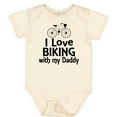 thumbnail image 3 of Inktastic I Love Biking with Daddy Boys or Girls Baby Bodysuit, 3 of 5
