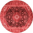 thumbnail image 1 of Ahgly Company Indoor Round Medallion Red Traditional Area Rugs, 3' Round, 1 of 4