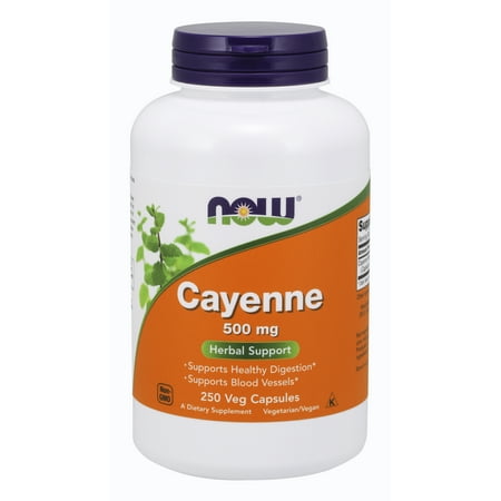 NOW Supplements, Cayenne (Capsicum annuum)500 mg, 250 (Best Cayenne Pepper Capsules)