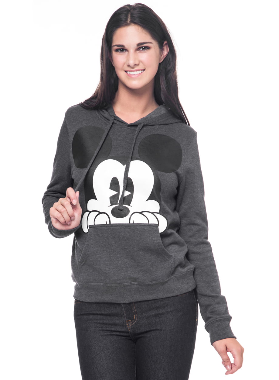 Women's Mickey Mouse Peeking Hoodie Pullover Sweatshirt | Walmart Canada