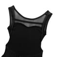 thumbnail image 6 of LiiYii Girls Lyrical Dance Dress Sleeveless High-Low Hem Tulle Skirt Leotard for Ballet Modern Black 8, 6 of 7