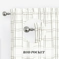 thumbnail image 6 of Buffalo Plaid Window Treatment Set,Light Filtering Curtain Woven Lines Pattern Drapes for Living Room and Bedroom, Semi Sheer Rod Pocket Modern Farmhouse Style 2 Panels 40"x84",Linen&White, 6 of 8