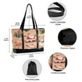 thumbnail image 2 of FORMRS Canvas Laptop Tote Bag for Women with 15.6" Computer Compartments Shoulder Handbag, Pink Christmas Santa, 2 of 7