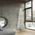 thumbnail image 5 of Vickerman 6' Sparkle White Spruce Pencil Artificial Christmas Tree, Multi-Colored LED Lights, 5 of 5