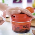 thumbnail image 2 of Procesador de alimentos manual ajustable de grano grueso a puré, elemento esencial de cocina para picar cebollas sin lágrimas ni olor a ajo, cuchillas afiladas de acero inoxidable aptas para, 2 of 5