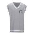 thumbnail image 4 of DHFJKG Women Preppy Sweater Vest Knitted Sleeveless V-Neck Relaxed Fit Outerwear Vest For Spring Autumn Winter Lightweight Comfort Tops, 4 of 7
