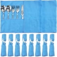 thumbnail image 1 of Sacs de Rangement Argentés, 10 Pcs Sacs Protecteurs Anti-Ternissement Argentés Support Bleu pour Couverts Organisateur de Rangement avec Ruban Blanc pour Ustensiles de Cuisine, 1 of 4