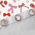 thumbnail image 4 of Erosebridal Bowknot Kids Curtains Pack of 2 (42x84 Each), Strawberry Print Curtains Blackout, 4 of 6