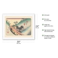 thumbnail image 2 of Annaka-shuku Station - from Sixty-nine Stations of Kiso Road - Vintage Japanese Ukiyo-e Woodblock Print by Hiroshige, Eisen c.1800s - Fine Art Rolled Canvas Print 20in x 26in, 2 of 4