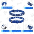 thumbnail image 3 of Leather Dog Collars for Small Medium Dogs with Rivet, Adjustable Studded Cute Dog Collar for Pet Boy Girl Kitten Cats, Bling Spiked Puppy Collars 1Pack, 3 of 8