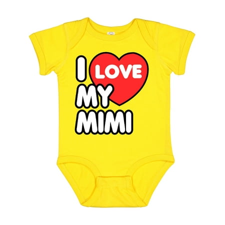 

Inktastic I Love My Mimi Gift Baby Boy or Baby Girl Bodysuit