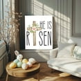 thumbnail image 6 of P&L Art Framed Canvas Wall Art - 8"x10" "HE IS RISEN" Wooden Cross with Flower Print - Christian Nook/Tabletop Easter Decor, 6 of 8