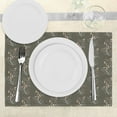 thumbnail image 3 of Ambesonne Flower Place Mats Set of 4, Spring Buds Branches, Standard Size, Orange White Grey, 3 of 6