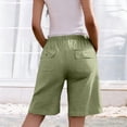 thumbnail image 7 of VBVC Women's Drawstring Wide Leg Shorts,Breathable Knee-Length Pants For Women,Ladies Work Beach Trousers with Pockets,Army Green,S-2XL, 7 of 7