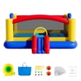 thumbnail image 4 of KFFKFF Air-filled Jumping Castle, Superior Outdoor Trampoline Playhouse, Bounce Structure with Air Pump, Slide, and Carry Pouch, Ideal for Children Aged 3-10 Years, Dimensions 177x173x80 inch, 4 of 9
