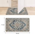 thumbnail image 6 of Bohemian Blue Floral Patterned Carpet Door Mat Welcome Door Mat for Front Door, Home Entrance, Yard, Floor, Patio, Non Slip Spring Summer Welcome Mat Indoor Outdoor Doormat 30"*17", 6 of 6