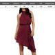 thumbnail image 2 of Vestido Corto Sin Mangas con Dobladillo Asimétrico De Verano para Mujer (Rojo),S, 2 of 6