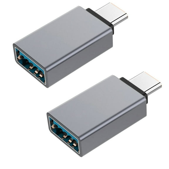 FREEDOMTECH USB C to USB Adapter Type C OTG (2-Pack) USB C Male to USB 3.0 A Female Connector Compatible for MacBook Pro 2019 2018, Samsung Galaxy S10 S9 S8 Note 9 8, LG V40 V30 G6, Google Pixel 2 XL
