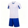 thumbnail image 5 of Soccer Jerseys for Kids Boys & Girls Ndbuld Children's Short Sleeve Top With Elastic Waist Shorts Sportswear And Soccer Set For Middle And Big Kids White 3XS, 5 of 6
