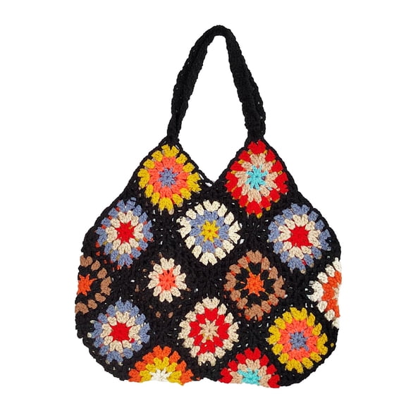 Yunhgft Handwoven Women's Shoulder Bag Handbags Chic Summer Travel Beach for Purse Black