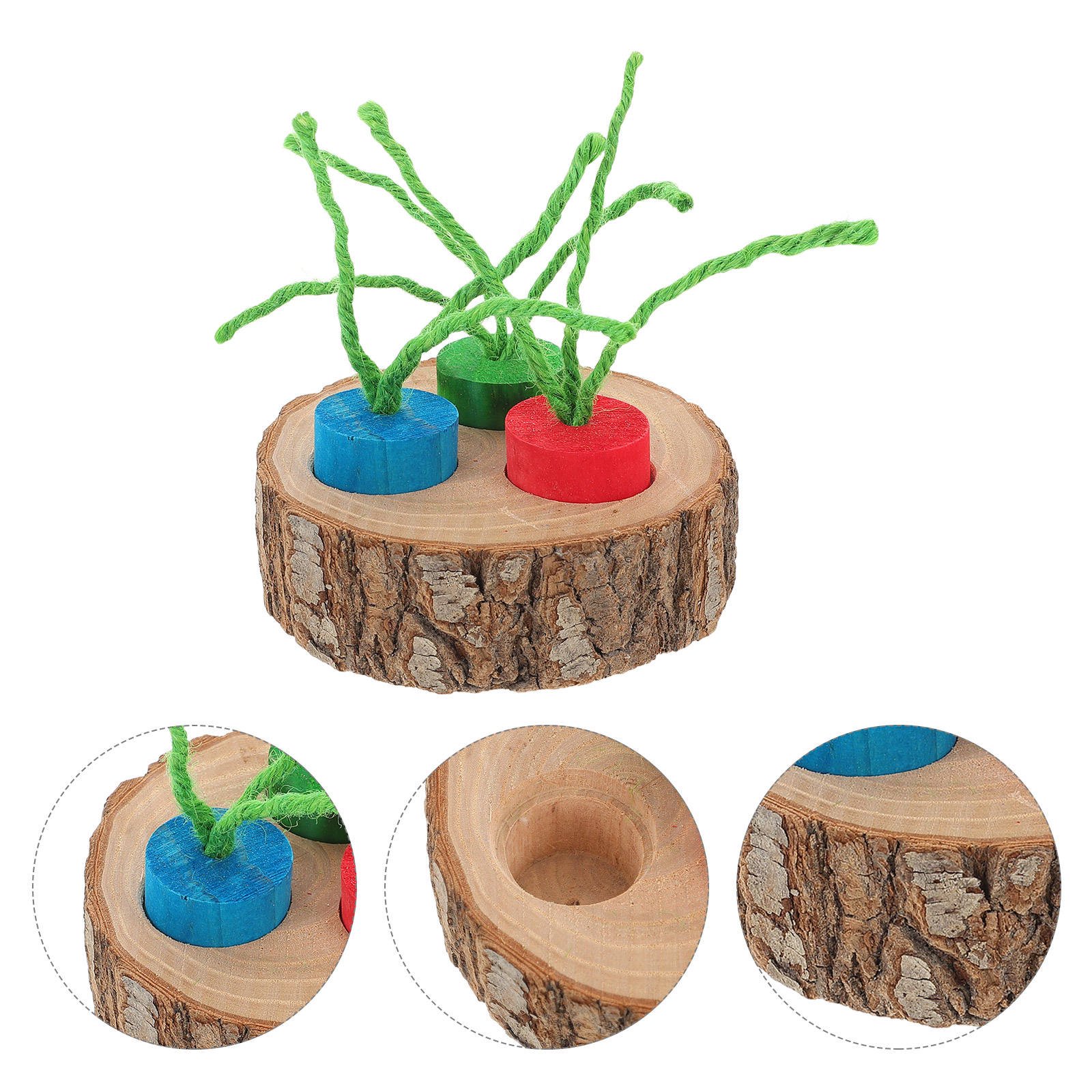 Toyandona Wood Pet Toy for Small Animals like Hamsters and Guinea Pigs with Multifunctional Design and Easy to Clean Features