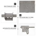 thumbnail image 5 of Door Barrel Bolt Stainless Steel Door Security Lock for Home 1Pcs, 5 of 5