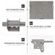 thumbnail image 5 of Door Barrel Bolt Stainless Steel Door Security Lock for Home 1Pcs, 5 of 5
