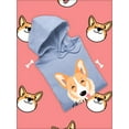 thumbnail image 3 of Stay Cute Happy Corgi Dog Hoodie Women -Image by Shutterstock, Female Large, 3 of 4
