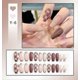 thumbnail image 1 of 24pcs Long/short Press On Nails Cute Checkerboard Design Fake Nails Full Coverage, 1 of 4