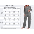 thumbnail image 6 of MOSHU 2 Piece Lounge Sets for Women Side Slit Pajamas Sets Loose Long Sleeve Tops and Wide Leg Pants Casual Outfits, 6 of 12
