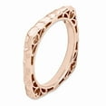 thumbnail image 3 of Sterling Silver Stackable Expressions Polished Pink-plate Square Ring - Size 8, 3 of 3