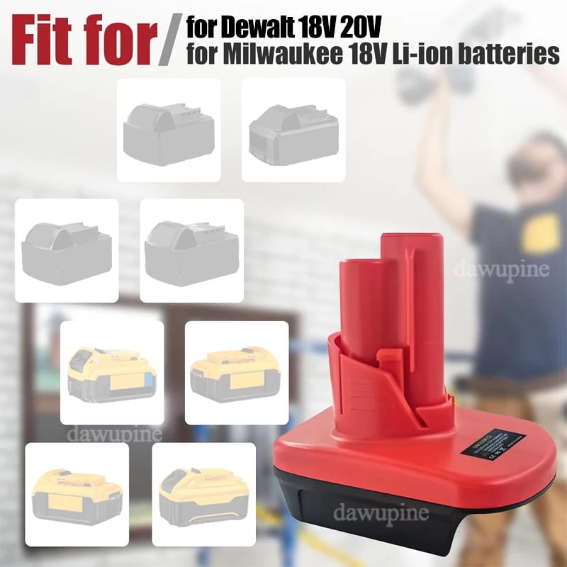 DM20M12 Adapter Converter for Mil*wau*kee for M18 for De*walt 18V 20V Lithium Battery DCV200 For Mil*wau*kee 12V For M12 Power Tools