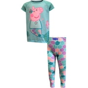 Komar Kids Girls' Nickelodeon Peppa Pig Mermaid Toddler Pajamas