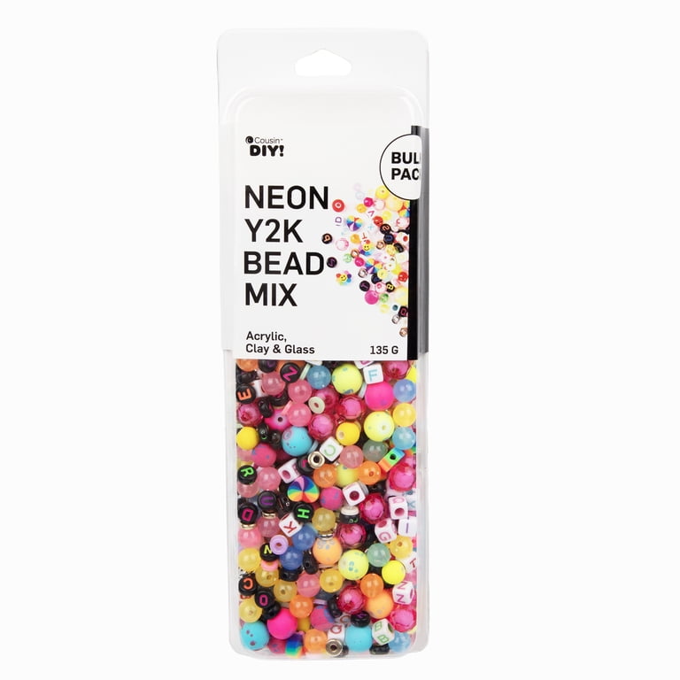 CousinDIY Neon Y2K Bead Mix with Alphabet and Rainbow photo 2